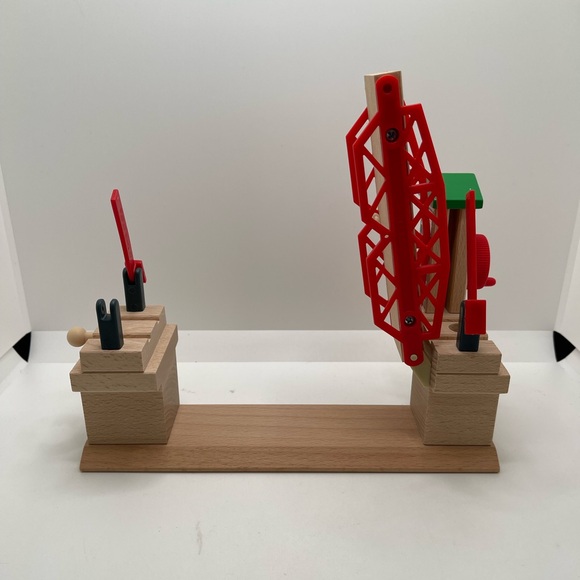 BRIO 33357 Lifting Bridge Wooden Railway Drawbridge Sweden Vintage 1995 - Picture 3 of 11